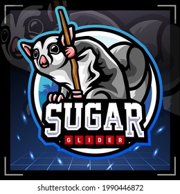 Sugar glider mascot. esport logo design