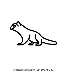 Sugar Glider Outline Icon, Vector illustration