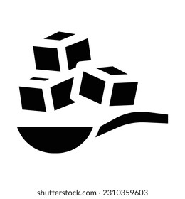 gráfico vectorial de ilustración de icono de glifo de azúcar