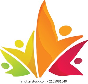 Sugar Gum Tree Leaf Community Unity Vector Digital Illustration Icon