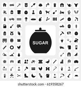 sugar icon. agriculture set. vector sign symbol on white background