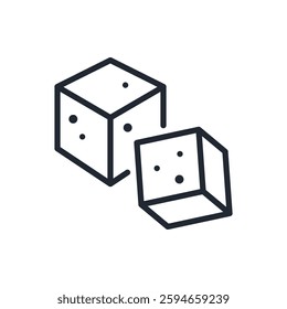 Sugar icon editable stroke outline icon isolated on white background flat vector illustration. Pixel perfect. 64 x 64.