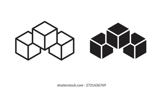 Sugar icon in filled, thin line, stroke style for website and apps