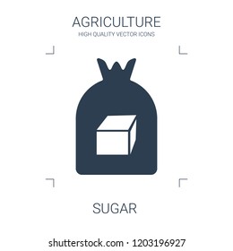 sugar icon. high quality filled sugar icon on white background. from agriculture collection flat trendy vector sugar symbol. use for web and mobile
