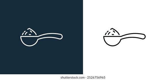 sugar icon isolated on white and black colors. sugar outline linear vector icon from nutrition collection for mobile apps, web and ui.