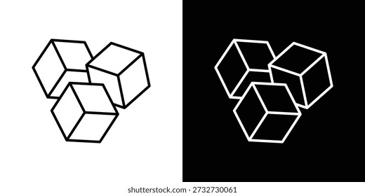 Sugar icon in line design. editable stroke icon.