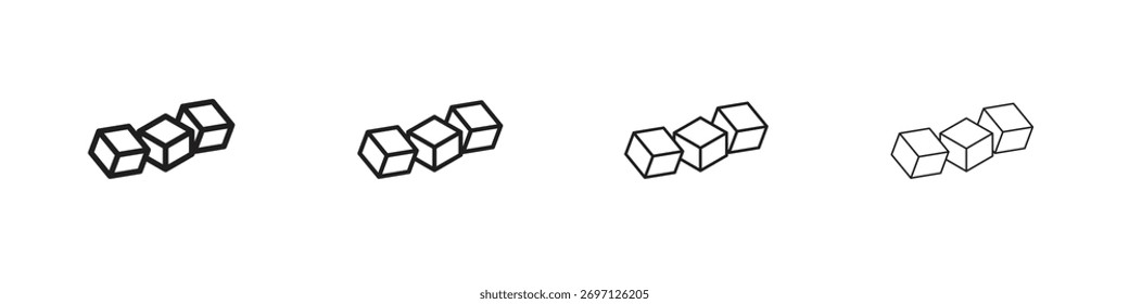 Sugar icon line design. thin line vector icon set.