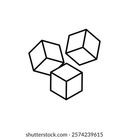 Sugar icon linear logo isolated