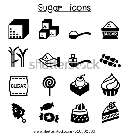 Sugar icon set 商業照片 © 