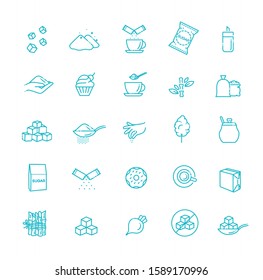 Sugar icon set. Sugar icon set in thin line style