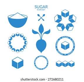 Sugar. Icon set. Vector illustration EPS10