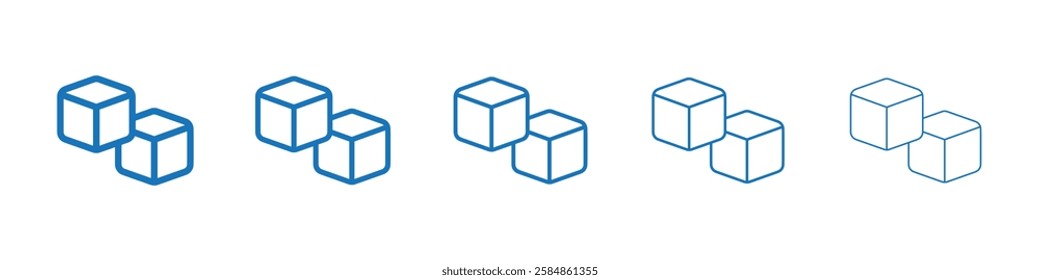 Sugar icon Symbol collection thin outline set