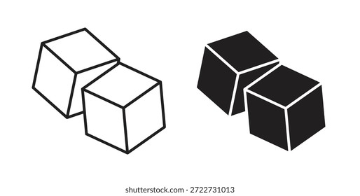 Symbol für Zucker. Vektor-EPS 10. Zeile und Glyphensymbol