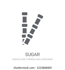 Sugar icon. Trendy Sugar logo concept on white background from Agriculture Farming and Gardening collection. Suitable for use on web apps, mobile apps and print media.