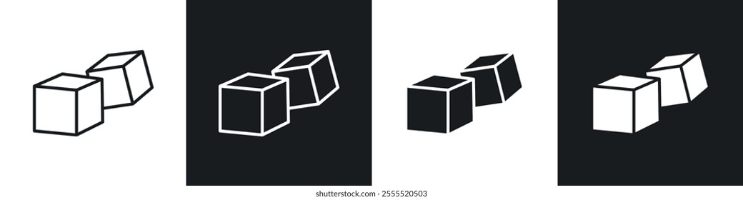 Sugar icon vector collection in black and white.