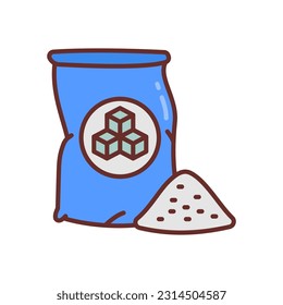 Icono de azúcar en vector. Ilustración