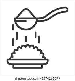 Sugar Icon Vector Illustration Outline