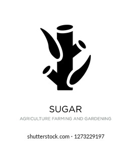 sugar icon vector on white background, sugar trendy filled icons from Agriculture farming and gardening collection, sugar simple element illustration