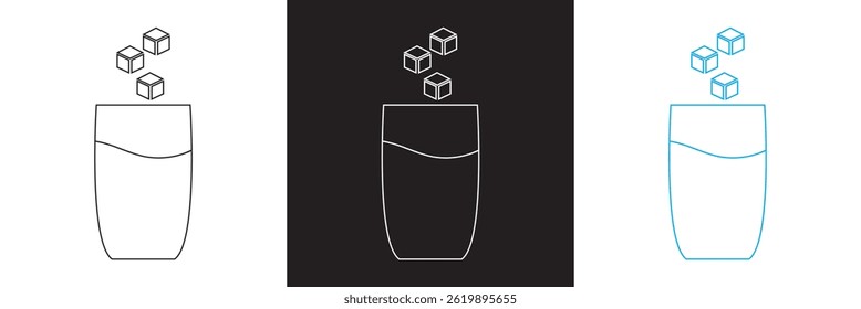 Sugar  icon. Vector for websites, mobile interfaces, presentations, banner, visual branding etc. Vector illustration. isolated on white and black background. EPS 10