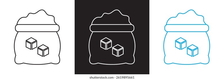 Sugar  icon. Vector for websites, mobile interfaces, presentations, banner, visual branding etc. Vector illustration. isolated on white and black background. EPS 10