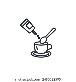 Sugar icon. vector.Editable stroke.linear style sign for use web design,logo.Symbol illustration.