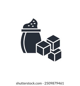 Sugar icon. vector.Editable stroke.linear style sign for use web design,logo.Symbol illustration.