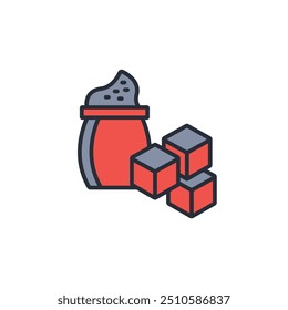 Zucker-Symbol. vector.Editable stroke.linear style Zeichen zur Verwendung Web-Design, logo.Symbol-Illustration.