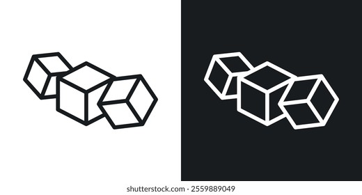 Sugar icons. vector set in black colors