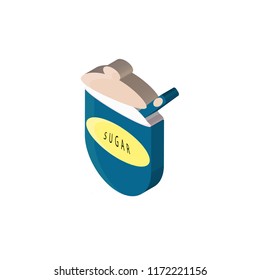 Sugar isometric left top view 3D icon