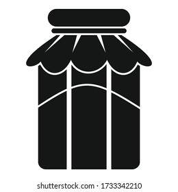Sugar jam jar icon. Simple illustration of sugar jam jar vector icon for web design isolated on white background