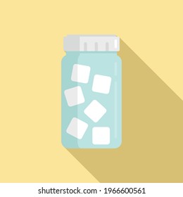 Sugar jar icon. Flat illustration of Sugar jar vector icon for web design