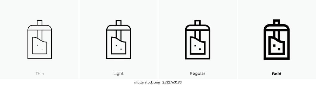 sugar jar icon. Thin, Light Regular And Bold style design isolated on white background