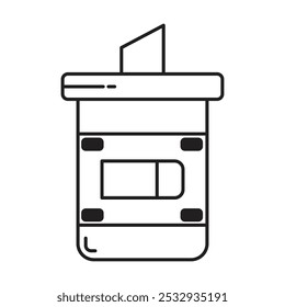 Sugar jar icon vector on white background