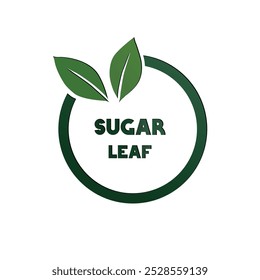 A sugar leaf logo design vector illustration