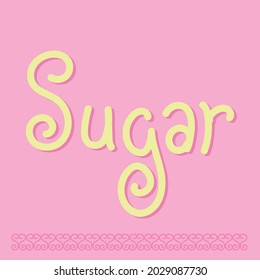 sugar leterring in candy colors pastels colors