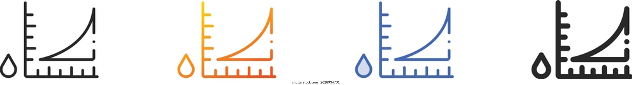 sugar level icon.Thin Linear, Gradient, Blue Stroke and bold Style Design Isolated On White Background