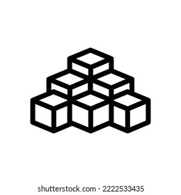 Icono de línea de azúcar. adecuado para icono sin azúcar. icono relacionado con el empaquetado. Diseño de vector simple editable. Píxel perfecto a 32 x 32