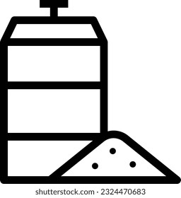 Sugar Line Icon - Single Icon, Vector  