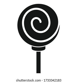 Sugar lollipop icon. Simple illustration of sugar lollipop vector icon for web design isolated on white background