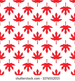 Sugar maple leaf seamless patterns.Seamless pattern included in swatch panel.Vector background.