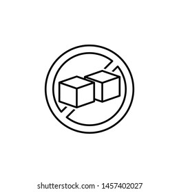 sugar outline icon. Elements of diet and nutrition illustration icon. Signs and symbol collection icon for websites, web design, mobile app, UI, UX