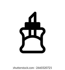 Icono de Vector de trazo delineado con detalles rellenos de negro.