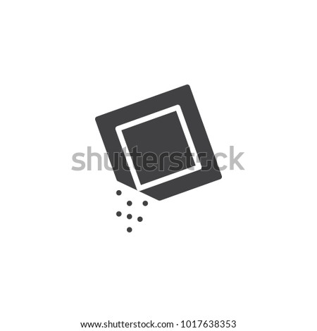 Sugar pack icon vector, filled flat sign, solid pictogram isolated on white. Symbol, logo illustration.