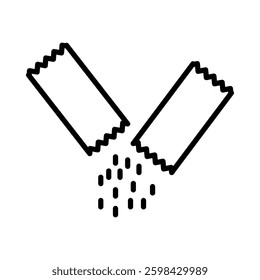 Sugar Pack Vector Line Icon Design