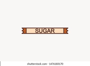 Sugar packet - Colorful icon - Coffee icon set