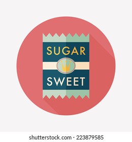 sugar packet flat icon with long shadow,eps10