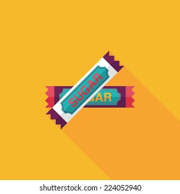 sugar packet flat icon with long shadow,eps10