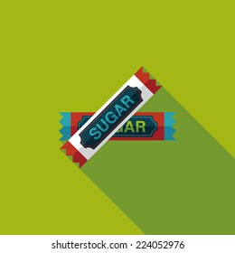 sugar packet flat icon with long shadow,eps10