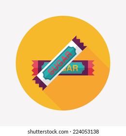 sugar packet flat icon with long shadow,eps10
