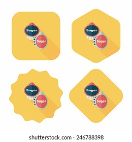 sugar packet flat icon with long shadow,eps10